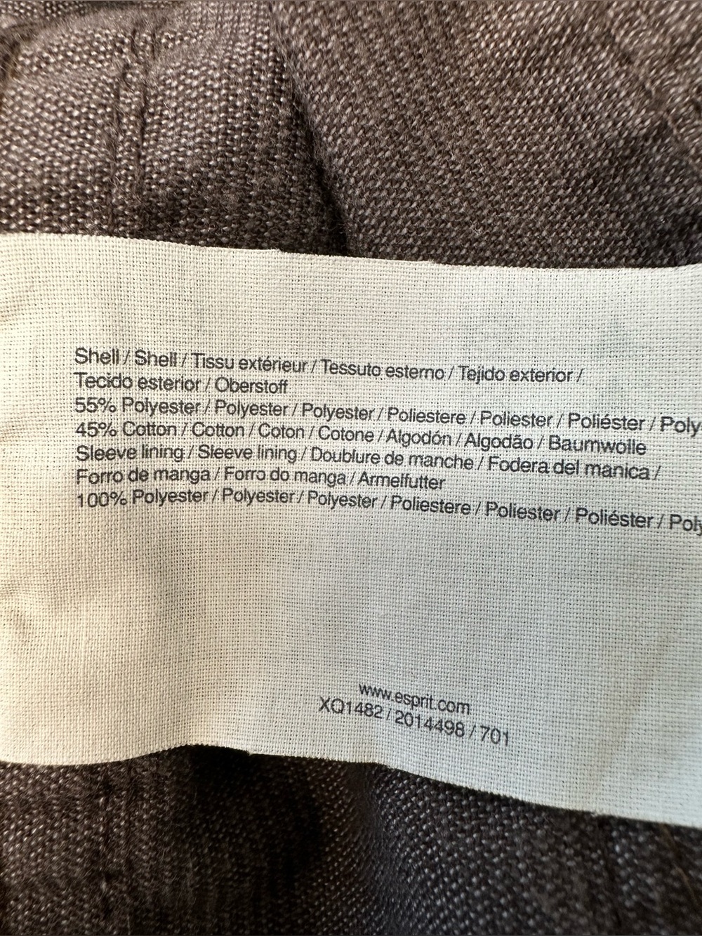 Esprit Light Weight Corduroy Jacket Brown Size 14 - Picture 9 of 10
